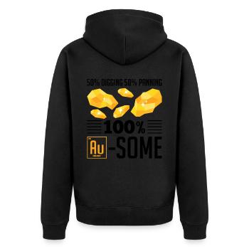 Drôles de panneurs d’or chercheurs d’or chercheurs d’or excavatrices - Veste à capuche bio Premium Unisexe - noir - Dos - Nico (187cm)