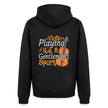 Jouer du violon, c’est un sport de gentleman. - Veste à capuche bio Premium Unisexe - noir - Dos - Nico (187cm)