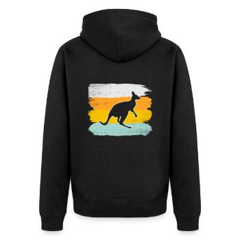 Kangourou Rétro - Veste à capuche bio Premium Unisexe - noir - Dos - Nico (187cm)