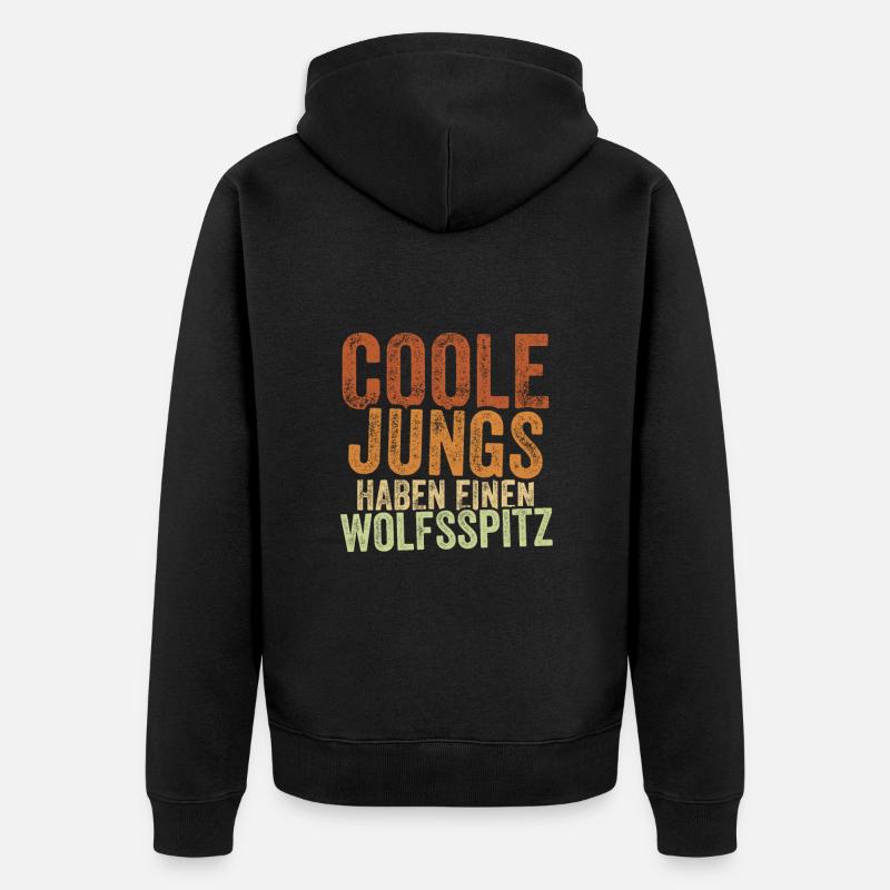 Wolfsspitz - Unisex Premium Bio Zip Hoodie - Schwarz