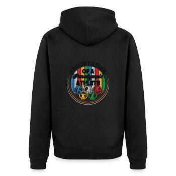 Stolzer Vater Des Paralympischen - Unisex Premium Bio Zip Hoodie - Schwarz - Hinten - Nico (187cm)