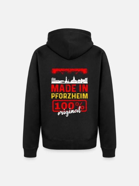 Pforzheim - Unisex Premium Bio Zip Hoodie - Schwarz