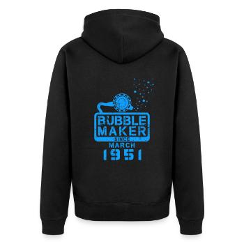 Plongeur Birthday Bubblemaker depuis mars 1951 - Veste à capuche bio Premium Unisexe - noir - Dos - Nico (187cm)