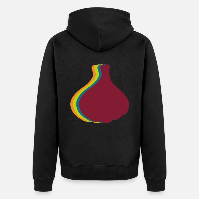 Ail Retro Gousses d’ail - Veste à capuche bio Premium Unisexe - noir