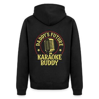 Karaoke Singer Daddy's Future - Unisex Premium Organic Zip Hoodie - black - Back - Nico (187cm)
