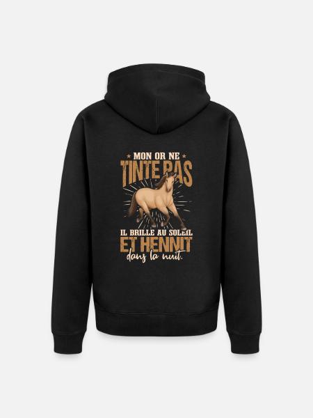 Équitation Cheval - Veste à capuche bio Premium Unisexe - noir
