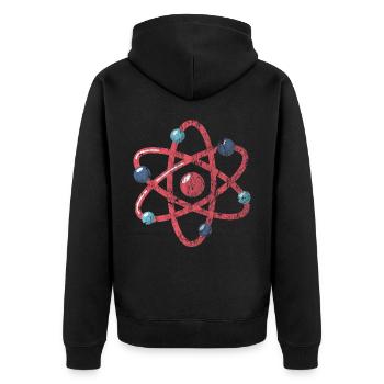 Nuclear Engineer - Unisex Premium Organic Zip Hoodie - black - Back - Nico (187cm)