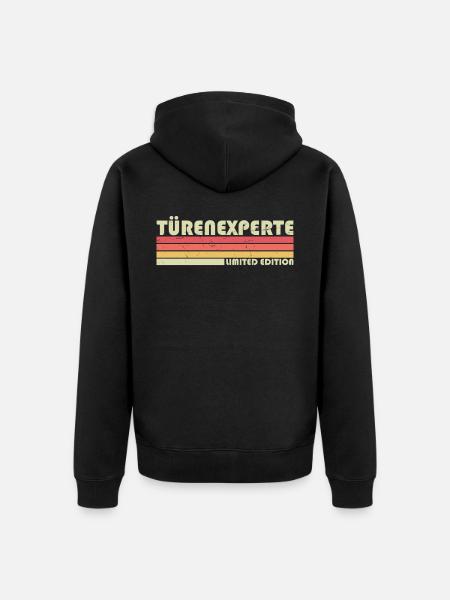 Door expert - Unisex Premium Organic Zip Hoodie - black