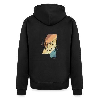 Mississippi Home Y’all USA Amérique - Veste à capuche bio Premium Unisexe - noir - Dos - Nico (187cm)