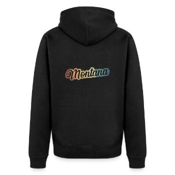 Montana États-Unis Amérique État - Veste à capuche bio Premium Unisexe - noir - Dos - Nico (187cm)