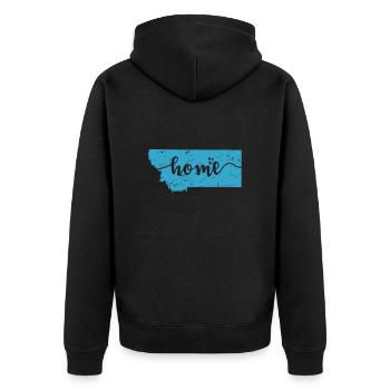 Montana Accueil États-Unis Amérique - Veste à capuche bio Premium Unisexe - noir - Dos - Nico (187cm)