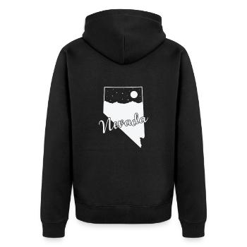 Nevada États-Unis Amérique État - Veste à capuche bio Premium Unisexe - noir - Dos - Nico (187cm)
