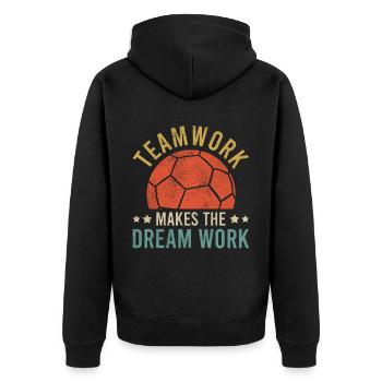 Handball Handballeur Team Club Verein Fan Trainer - Veste à capuche bio Premium Unisexe - noir - Dos - Nico (187cm)