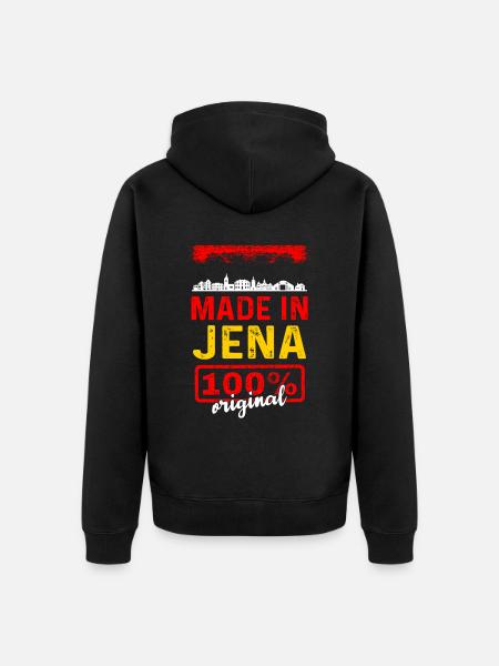 Jena - Unisex Premium Bio Zip Hoodie - Schwarz