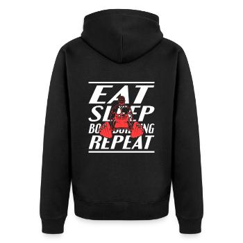 Alimentation Sommeil Musculation - Veste à capuche bio Premium Unisexe - noir - Dos - Nico (187cm)
