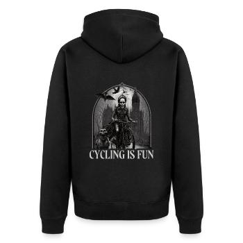Satan occulte satanique Le cyclisme est amusant - Veste à capuche bio Premium Unisexe - noir - Dos - Nico (187cm)