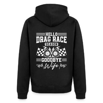 Drag Racing Race Car Mari - Veste à capuche bio Premium Unisexe - noir - Dos - Nico (187cm)