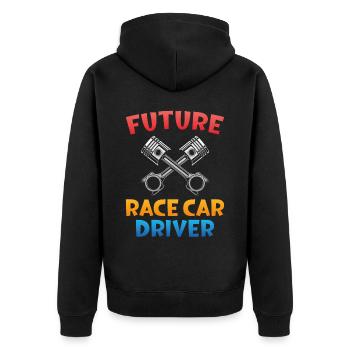 Drag Racing Race Car Future Race - Unisex Premium Organic Zip Hoodie - black - Back - Nico (187cm)