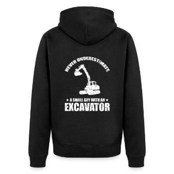 Opérateur de machinerie lourde pour opérateurs d’excavatrices - Veste à capuche bio Premium Unisexe - noir - Dos - Nico (187cm)