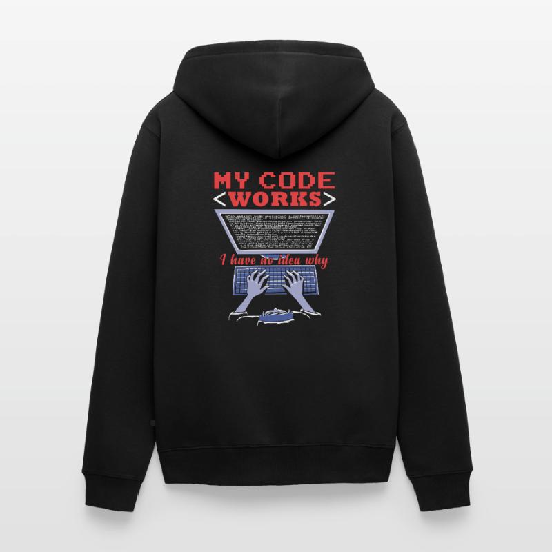 Fuuny Coder Programmierer Unisex Premium Bio Zip Hoodie