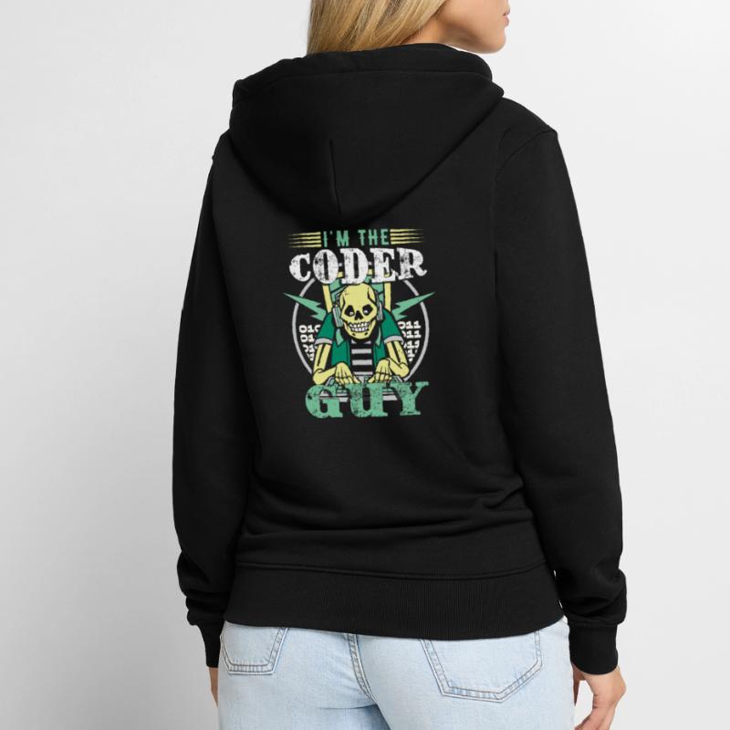Ich bin der Coder-Typ Unisex Premium Bio Zip Hoodie