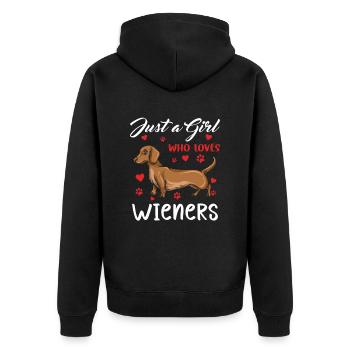 Teckel Cadeau Dixie Viennese Doxie Teckel - Veste à capuche bio Premium Unisexe - noir - Dos - Nico (187cm)