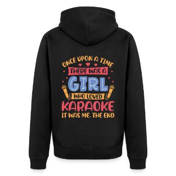 Karaoke Singer Once Upon A Time - Unisex Premium Organic Zip Hoodie - black - Back - Nico (187cm)
