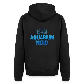 Marine Biology Aquarium Nerd Underwater Science - Unisex Premium Bio Zip Hoodie - Schwarz - Hinten - Nico (187cm)