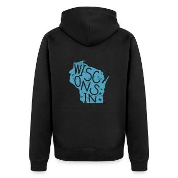 Wisconsin États-Unis Amérique État - Veste à capuche bio Premium Unisexe - noir - Dos - Nico (187cm)