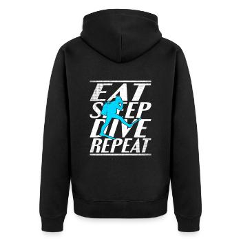 Alimentation Sommeil Plongée - Veste à capuche bio Premium Unisexe - noir - Dos - Nico (187cm)
