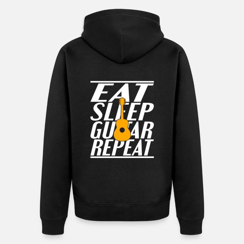 Guitare de sommeil alimentaire - Veste à capuche bio Premium Unisexe - noir