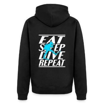 Alimentation Sommeil Plongée - Veste à capuche bio Premium Unisexe - noir - Dos - Nico (187cm)