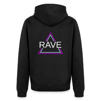 Rave Techno House Party EDM Festival Goa Electro - Veste à capuche bio Premium Unisexe - noir - Dos - Nico (187cm)