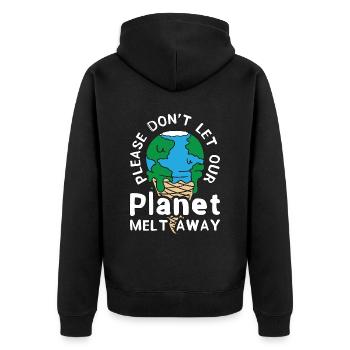 Changement climatique S’il vous plaît, ne laissez pas notre mère la Terre - Veste à capuche bio Premium Unisexe - noir - Dos - Nico (187cm)