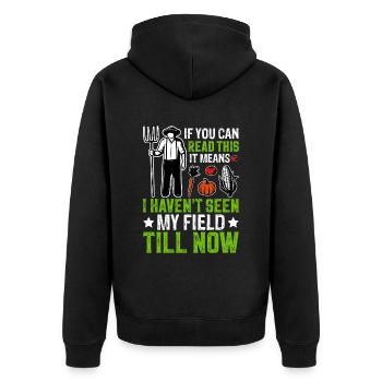 Quota d’agriculteur pour tracteurs agricoles - Veste à capuche bio Premium Unisexe - noir - Dos - Nico (187cm)