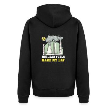 Centrale nucléaire Énergie nucléaire Energies renouvelables - Veste à capuche bio Premium Unisexe - noir - Dos - Nico (187cm)