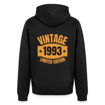 30 ans né en 1993 rétro 30e anniversaire - Veste à capuche bio Premium Unisexe - noir - Dos - Nico (187cm)