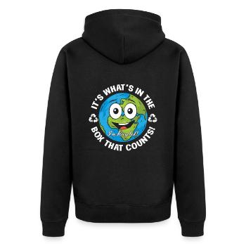 Recycler c’est ce qu’il y a dans la boîte Go Green Recycler - Veste à capuche bio Premium Unisexe - noir - Dos - Nico (187cm)