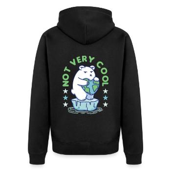 Le réchauffement climatique n’est pas très cool Science de l’environnement - Veste à capuche bio Premium Unisexe - noir - Dos - Nico (187cm)