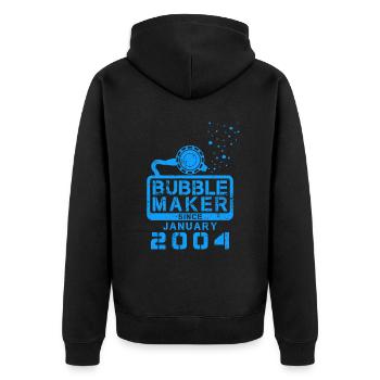 Plongeur Birthday Bubblemaker depuis janvier 2004 - Veste à capuche bio Premium Unisexe - noir - Dos - Nico (187cm)