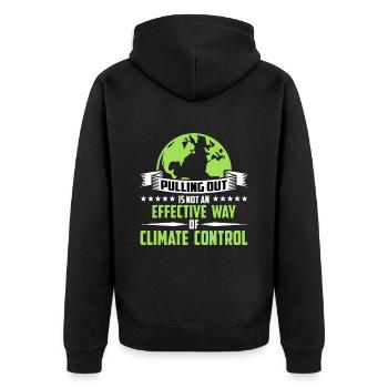 Le retrait du réchauffement climatique n’est pas écologiste - Veste à capuche bio Premium Unisexe - noir - Dos - Nico (187cm)