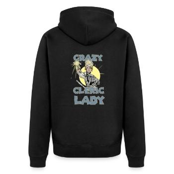 Larp Live Action Role Play NPC Game Master - Unisex Premium Bio Zip Hoodie - Schwarz - Hinten - Nico (187cm)
