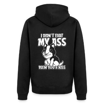 Border Collie - Veste à capuche bio Premium Unisexe - noir - Dos - Nico (187cm)