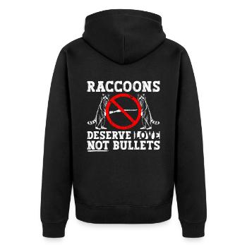 Raccoon Animal Welfare Animal Rights Activist - Veste à capuche bio Premium Unisexe - noir - Dos - Nico (187cm)