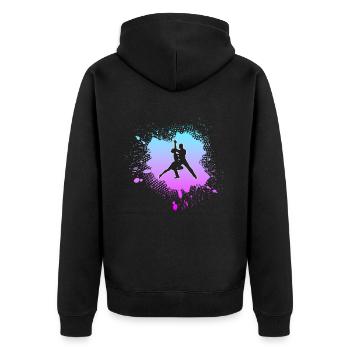 Dance - Unisex Premium Organic Zip Hoodie - black - Back - Nico (187cm)