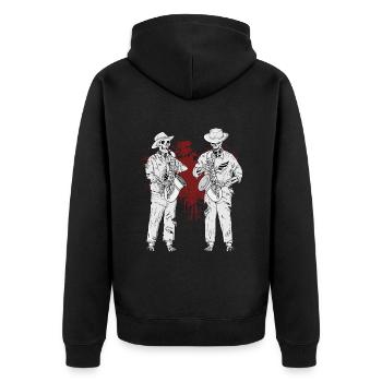 Saxophon Geschenk Männer Big Band Musik Saxophon - Unisex Premium Bio Zip Hoodie - Schwarz - Hinten - Nico (187cm)