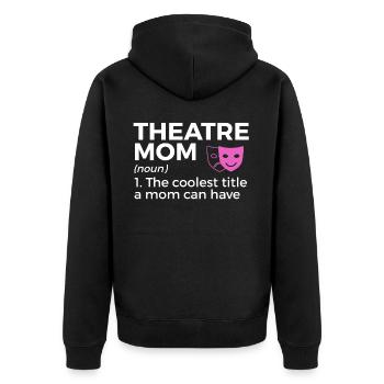 Theater Schauspieler - Unisex Premium Bio Zip Hoodie - Schwarz - Hinten - Nico (187cm)