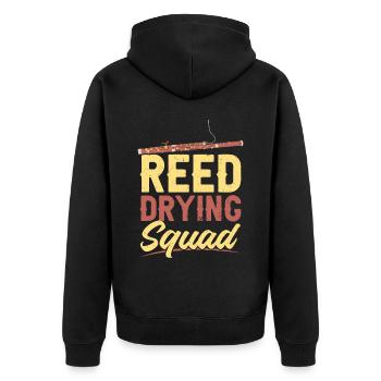 Reed Drying Squad - Bassoon - Unisex Premium Organic Zip Hoodie - black - Back - Nico (187cm)