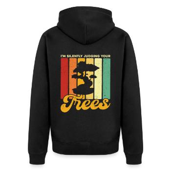 Bonsai Baum Geschenk Japan Bonsai Garten - Unisex Premium Bio Zip Hoodie - Schwarz - Hinten - Nico (187cm)
