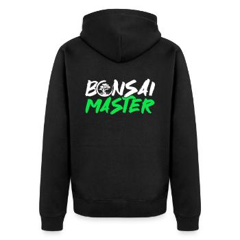 Bonsai Baum Geschenk Japan Bonsai Garten - Unisex Premium Bio Zip Hoodie - Schwarz - Hinten - Nico (187cm)